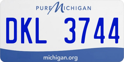 MI license plate DKL3744