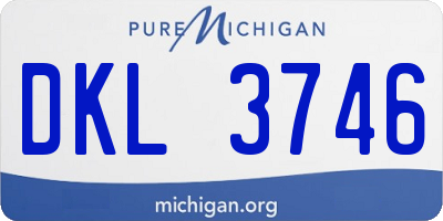 MI license plate DKL3746