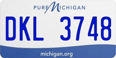 MI license plate DKL3748