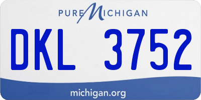 MI license plate DKL3752