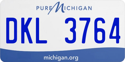 MI license plate DKL3764