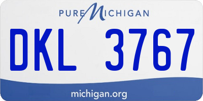 MI license plate DKL3767