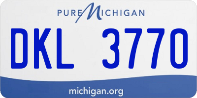 MI license plate DKL3770