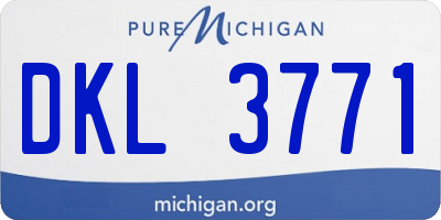 MI license plate DKL3771