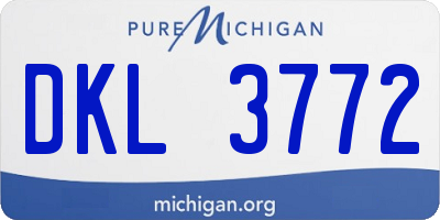 MI license plate DKL3772
