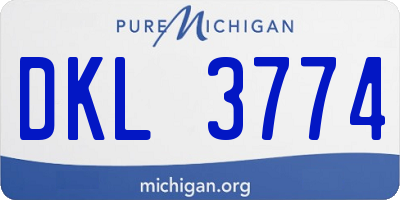 MI license plate DKL3774