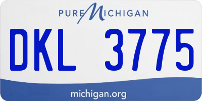 MI license plate DKL3775