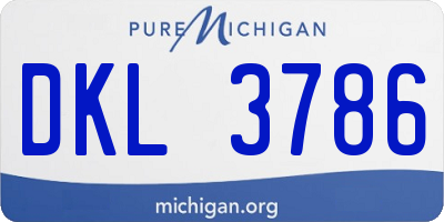 MI license plate DKL3786