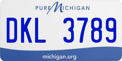 MI license plate DKL3789