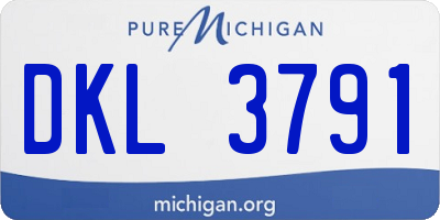MI license plate DKL3791