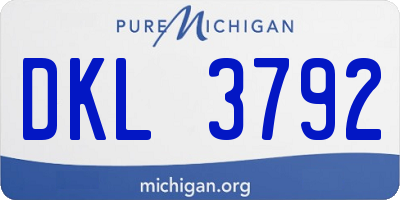 MI license plate DKL3792
