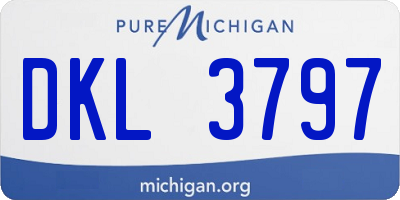 MI license plate DKL3797