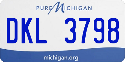 MI license plate DKL3798