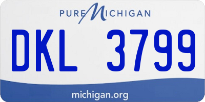 MI license plate DKL3799