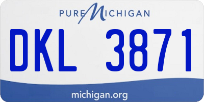 MI license plate DKL3871