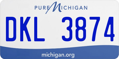 MI license plate DKL3874