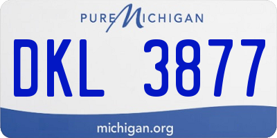 MI license plate DKL3877