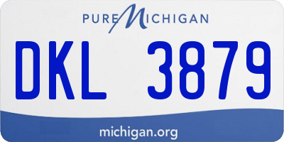 MI license plate DKL3879