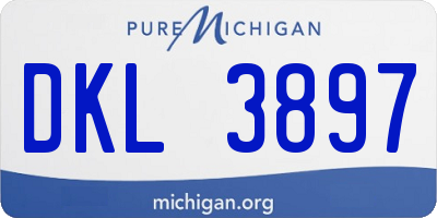 MI license plate DKL3897