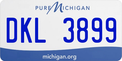 MI license plate DKL3899