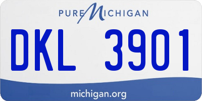 MI license plate DKL3901