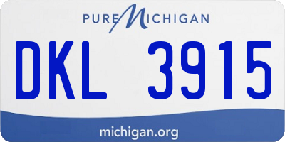 MI license plate DKL3915