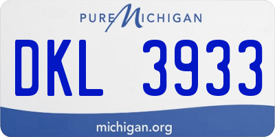 MI license plate DKL3933