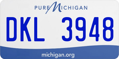 MI license plate DKL3948