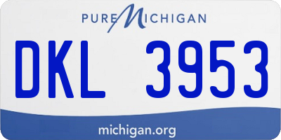 MI license plate DKL3953