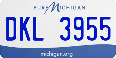 MI license plate DKL3955
