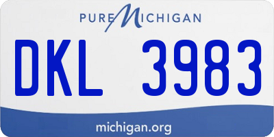 MI license plate DKL3983