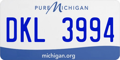 MI license plate DKL3994