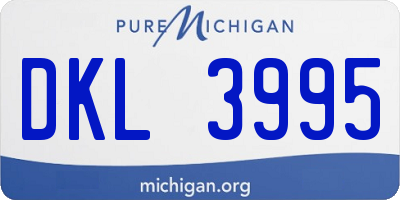 MI license plate DKL3995