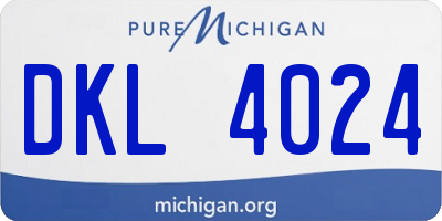 MI license plate DKL4024
