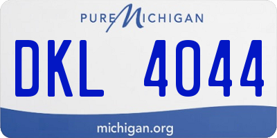 MI license plate DKL4044