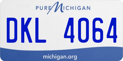 MI license plate DKL4064