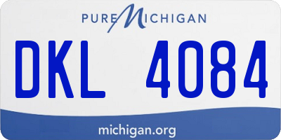 MI license plate DKL4084