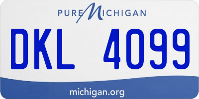 MI license plate DKL4099