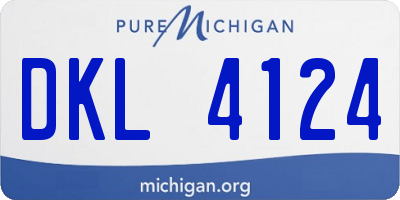 MI license plate DKL4124