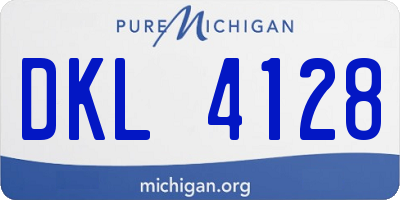 MI license plate DKL4128