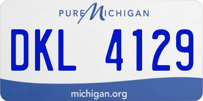 MI license plate DKL4129