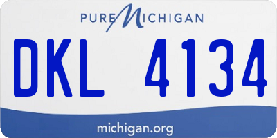 MI license plate DKL4134