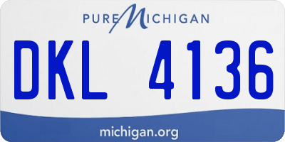 MI license plate DKL4136