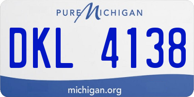 MI license plate DKL4138
