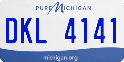 MI license plate DKL4141