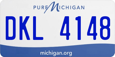 MI license plate DKL4148