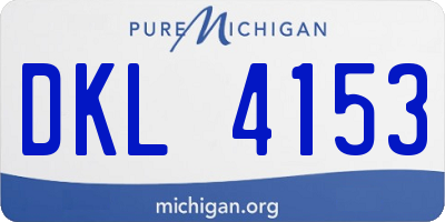 MI license plate DKL4153