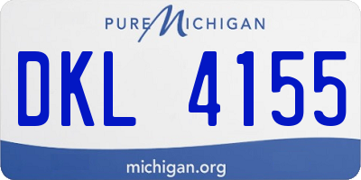 MI license plate DKL4155
