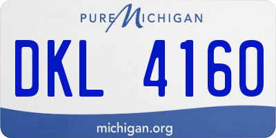 MI license plate DKL4160