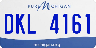MI license plate DKL4161